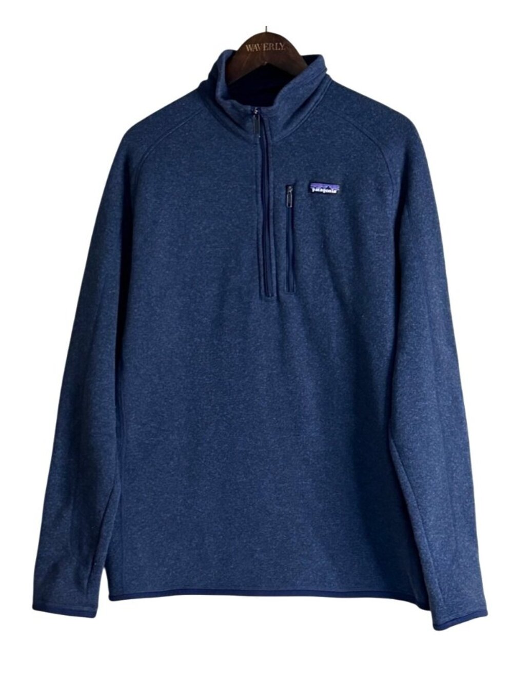 Patagonia Better Sweater 3/4 Zip Long Sleeve Zip Chest Pocket Blue Size Large